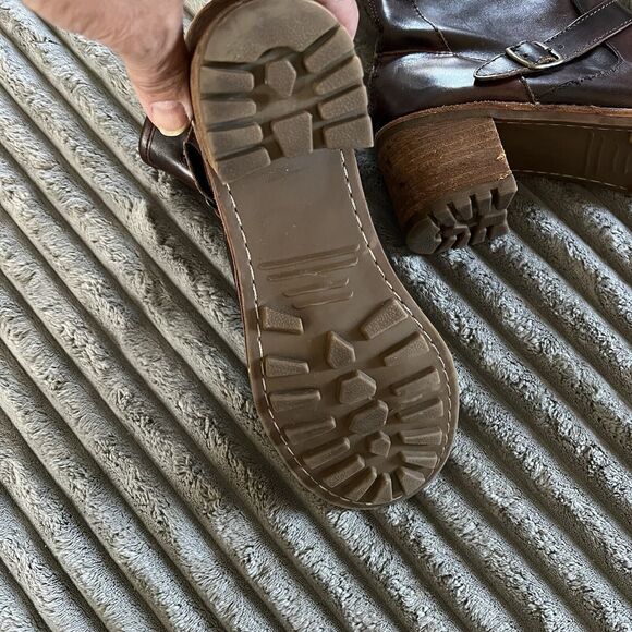 ROCKETDOG Leather Retro Style Ankle Boots With Buckles Brown Women US 9 M - Picture 5 of 16